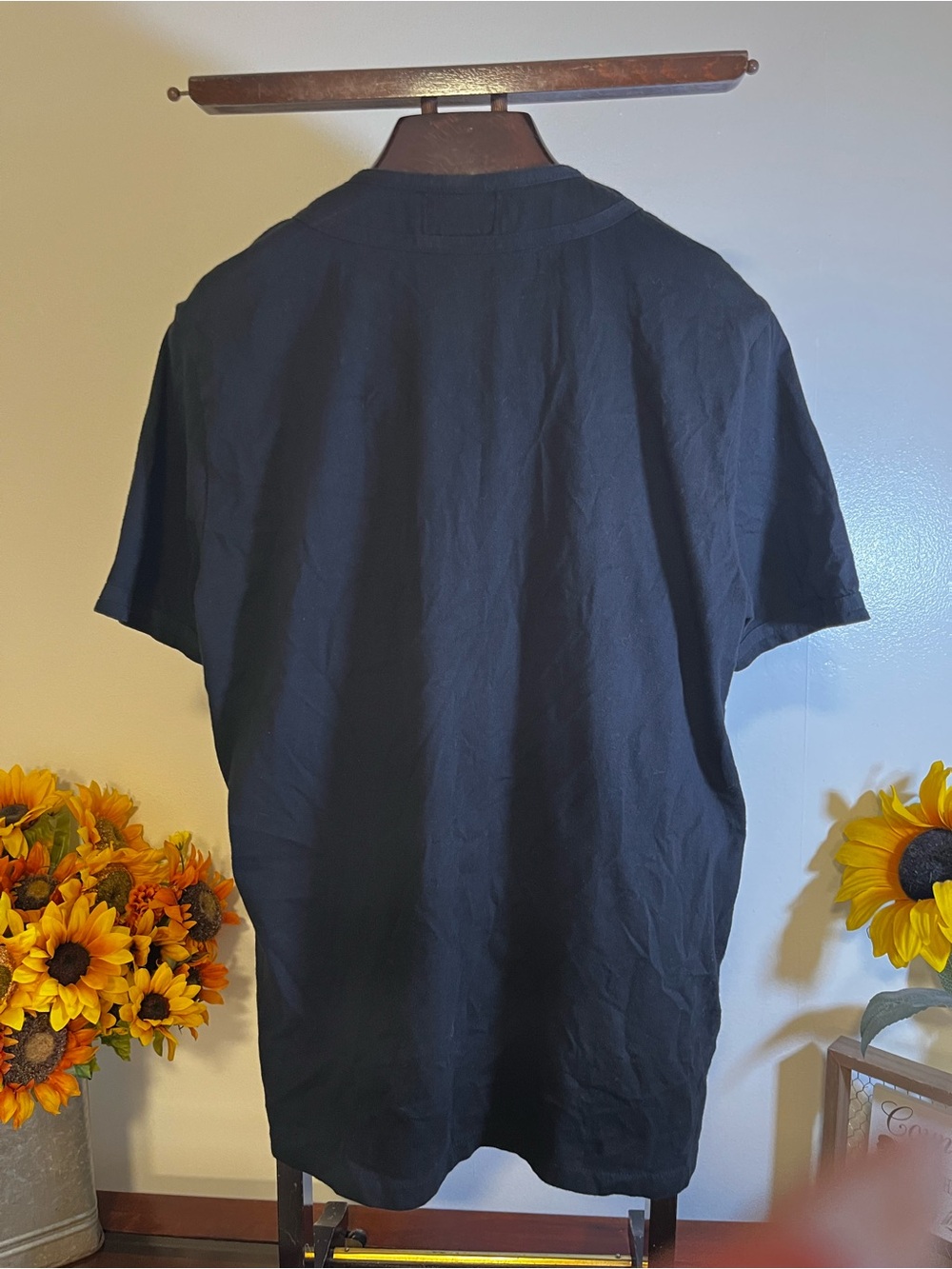 Primitive Black Button-Up Baseball Jersey with White 'P' Logo - Picture 7 of 8